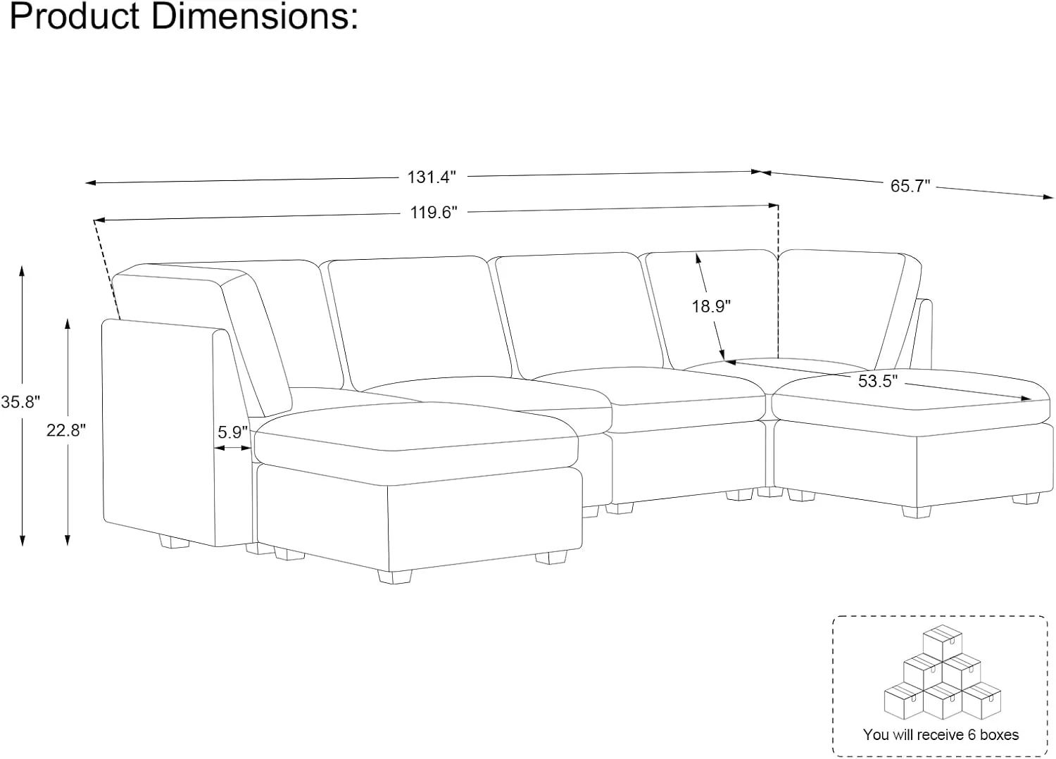 Belffin Modular Sectional Sofa with Storage Ottoman, Oversized Cloud Couch Sectional with Extra Deep Seat, Convertible Upholstered U Shaped Sectional Couches for Living Room, Plush Corduroy Light Grey