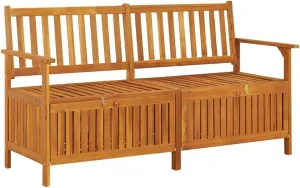 Bench Natural Wood Solid Acacia Wood 58.3 in Bench Rectangular Patio Furniture