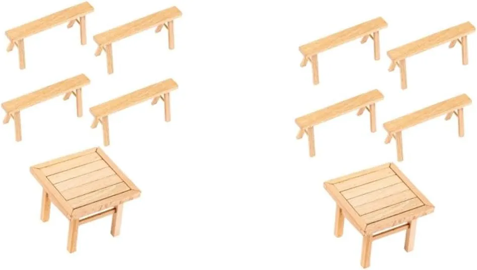 BESPORTBLE 1 Set Building DIY Self Assembling Puzzle Table and Chairs for Educational Playset for Brain Development and Coordination Safe Smooth Finish