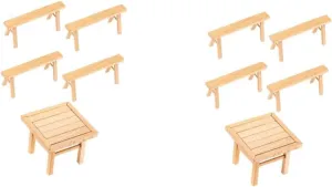 BESPORTBLE 1 Set Building DIY Self Assembling Puzzle Table and Chairs for Educational Playset for Brain Development and Coordination Safe Smooth Finish