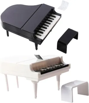 BESPORTBLE 2 Sets Miniature Dollhouse Piano Micro Piano Model with Chair Decorative Furniture for Miniature House Photography Prop Craftsmanship Design