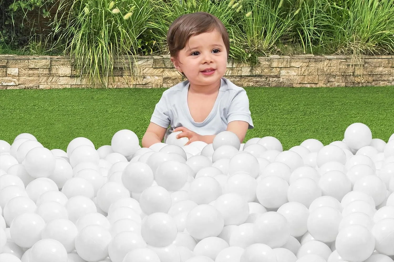 Bestway Plastic White Play Balls 250ct | Great for Indoor and Outdoor Playpens, Ball Pits, Bouncers, Kiddie Pools