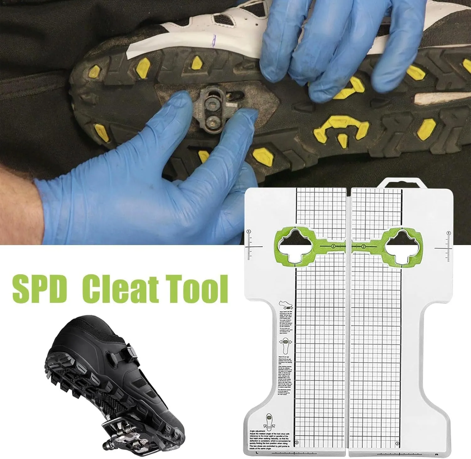 Bicycle Cleat Adjuster - Shoe Cleat Adjusting Tool Pedal Cleat Adjustment Tools,Ergonomic Replacement Cleat Adjustment Tool, Cyclism Accessories