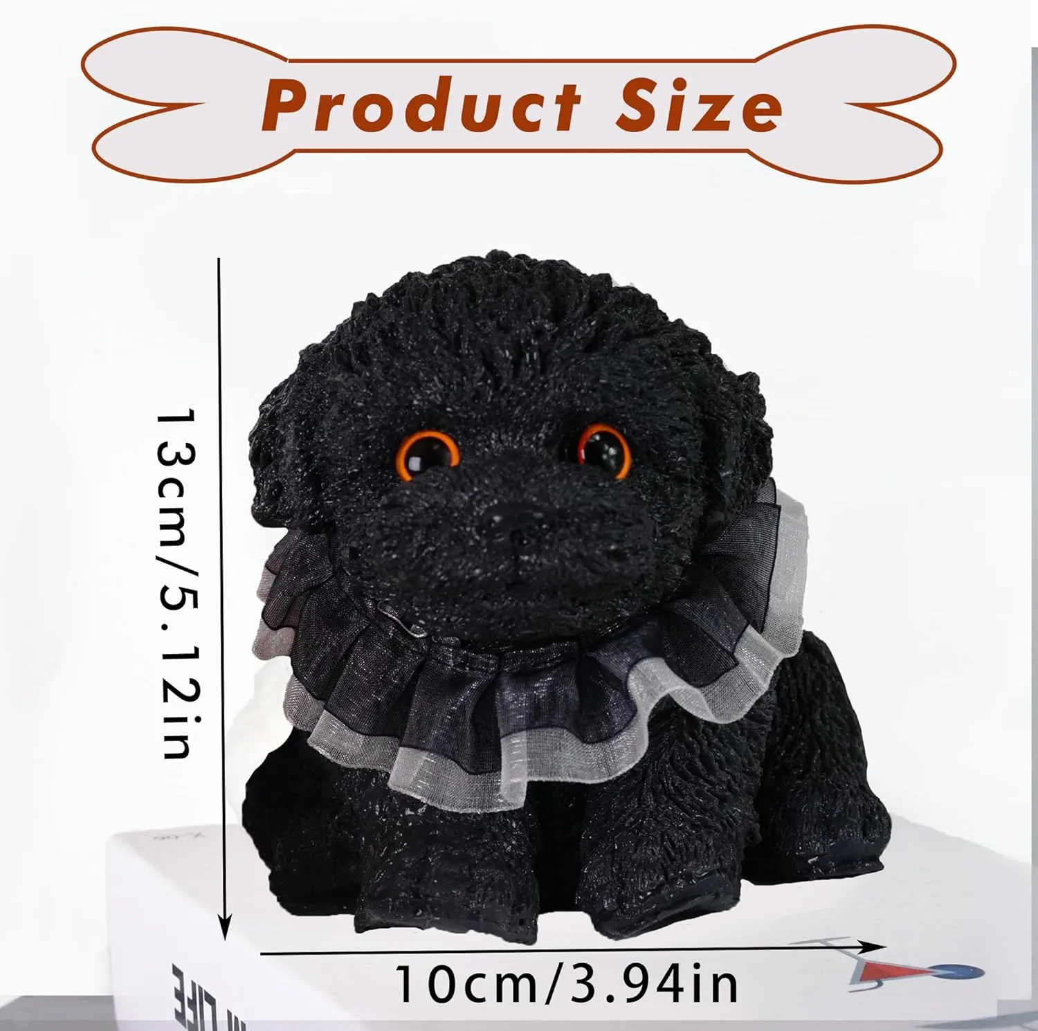 Big Taba Squishy Dog,Handmade Large Dog Taba Toys,Stress Relief Toy for Adult/Kids,Soft Teddy Squishy Stress Toy Gifts for Relaxtion and Fun (Blackdog)