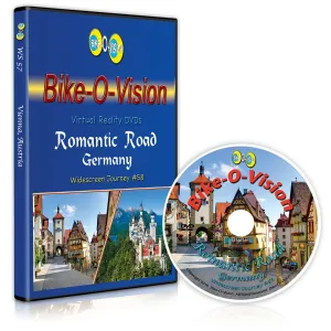 Bike-O-Vision - The Romantic Road, Germany - Virtual Cycling Adventure - Perfect for Indoor Cycling and Treadmill Workouts - Cardio Fitness Scenery Video