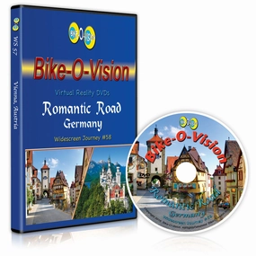 Bike-O-Vision - The Romantic Road, Germany - Virtual Cycling Adventure - Perfect for Indoor Cycling and Treadmill Workouts - Cardio Fitness Scenery Video