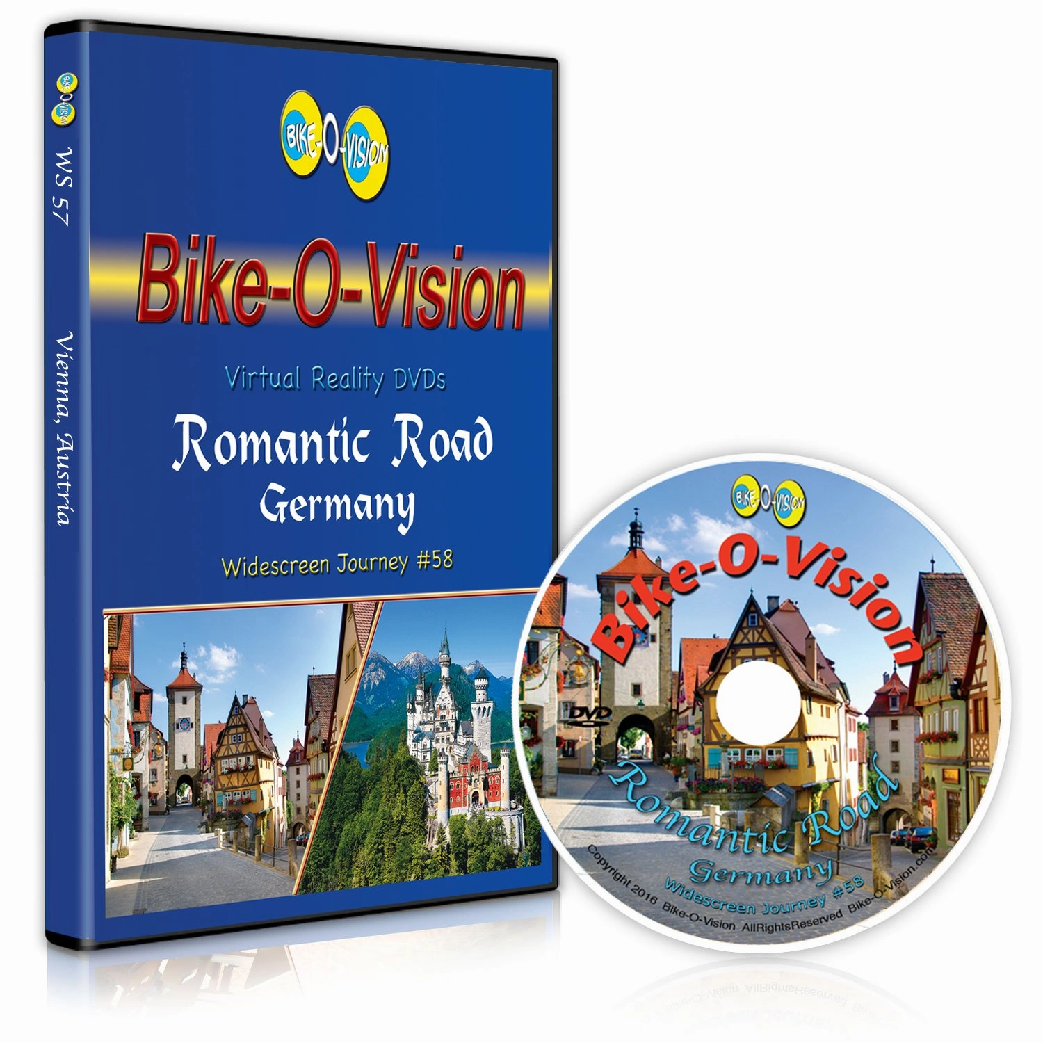 Bike-O-Vision - The Romantic Road, Germany - Virtual Cycling Adventure - Perfect for Indoor Cycling and Treadmill Workouts - Cardio Fitness Scenery Video