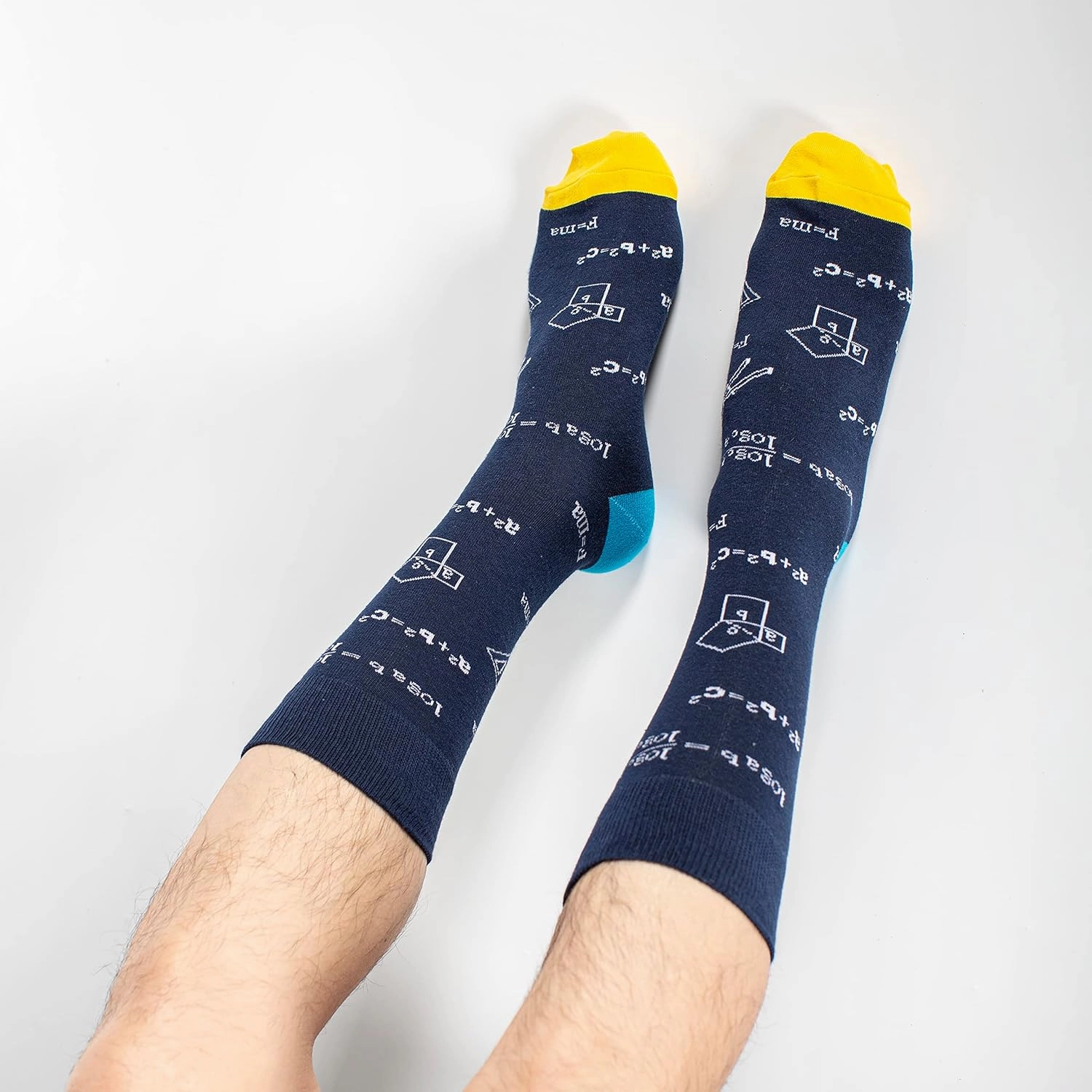 BISOUSOX Mens Dress Socks Funny Fun Colorful Crazy Funky Crew Socks for Men Novelty Happy Cotton Size 9-12