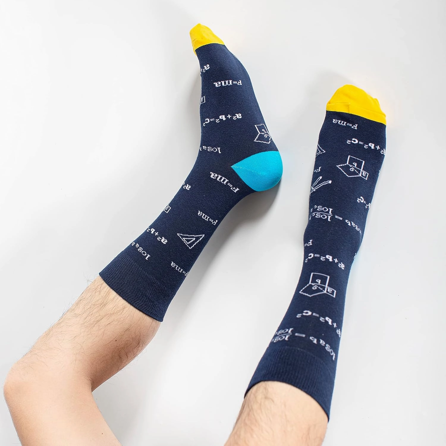 BISOUSOX Mens Dress Socks Funny Fun Colorful Crazy Funky Crew Socks for Men Novelty Happy Cotton Size 9-12