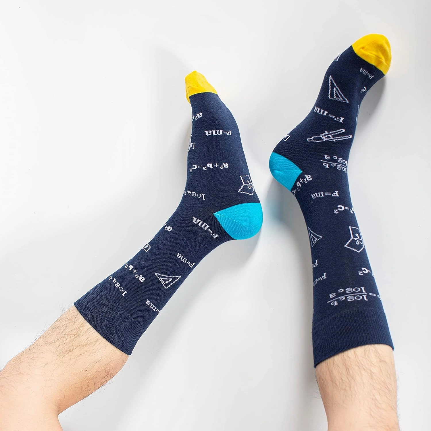 BISOUSOX Mens Dress Socks Funny Fun Colorful Crazy Funky Crew Socks for Men Novelty Happy Cotton Size 9-12