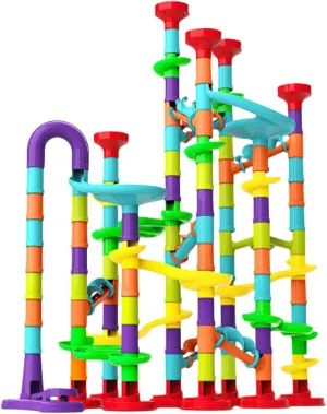 Blacka Marble Run Set Maze Race Building Blocks Marbles for Kids Ages 4 5 6 7 8 9 10  Girls Boys Toys STEM Educational Birthday Gift Festival Present,A880,Large