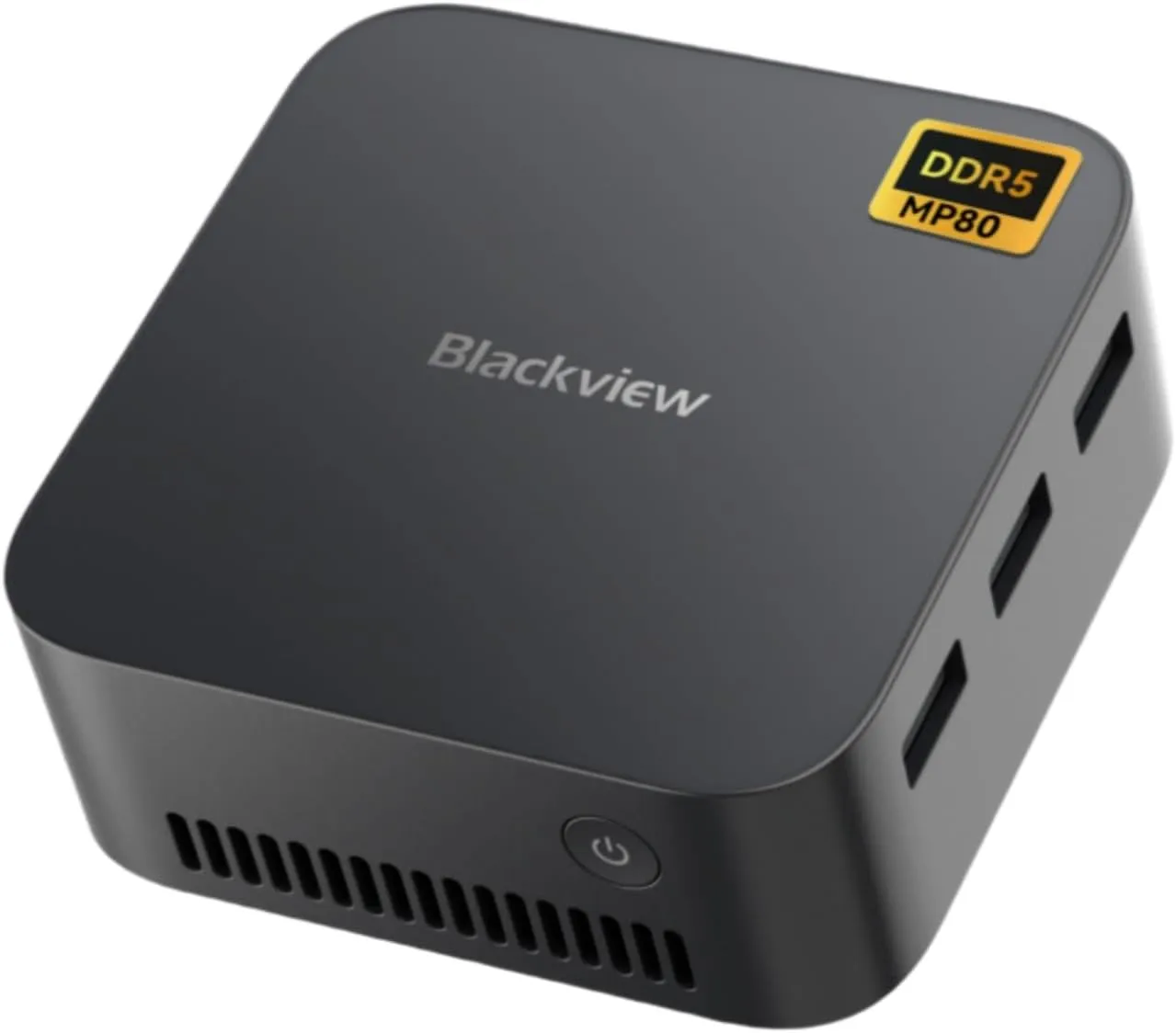 Blackview MP80 Mini PC Intel N95, Micro Desktop Computer Win 11 Pro, 16GB DDR5 RAM 512GB M.2 SSD, 4K Triple Display/Dual Gigabit LAN/WiFi/BT for Office Work/Business/Home,Support Linux