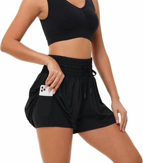 Blaosn Flowy Athletic Shorts for Women Gym Workout Running Lounge Pants High Waist with Pocket Cute Clothes Summer Outfits