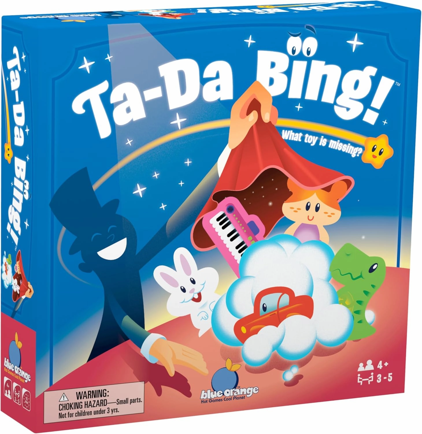 Blue Orange Ta-Da Bing! Wooden Toy Magic Scarf Memory Game | Preschool Learning for Kids | Dexterity and Shape Recognition | Ages 4  | Family Board Game Fun Games
