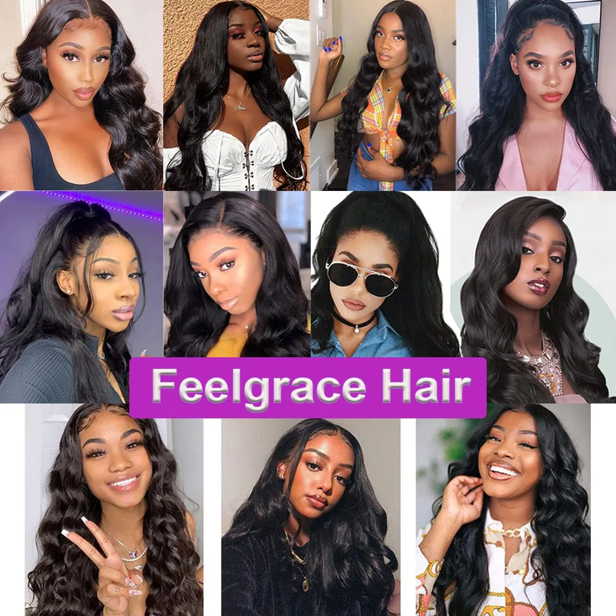 Body Wave Human Hair Extension for Black Women, Natural Black Brazilian Hair Clip in Body Wave Hairpiece, 10A Grade Clip in Human Hair Pieces 8 Pieces/Set 130 Gram 14 Inch