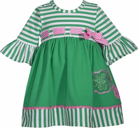 Bonnie Jean Girl's St Patrick's Day Dress - Green Shamrock Dress for Baby, Toddler and Little Girls