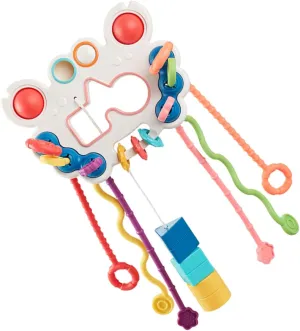 Boy Girl Pull String Toy Sensory Plaything for Color Recognition Grasping Skills for Toddlers Birthdays Parent-boy Girl Interaction Cute