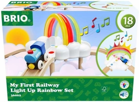 Brio My First Railway Light Up Rainbow Set - Interactive Learning Toy | FSC-Certified Materials | Child-Friendly Design | Safety Tested | Age-Appropriate Play