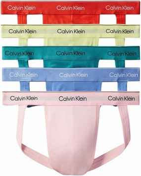 Calvin Klein Men's Pride Cotton Stretch 5-Pack Jock Strap