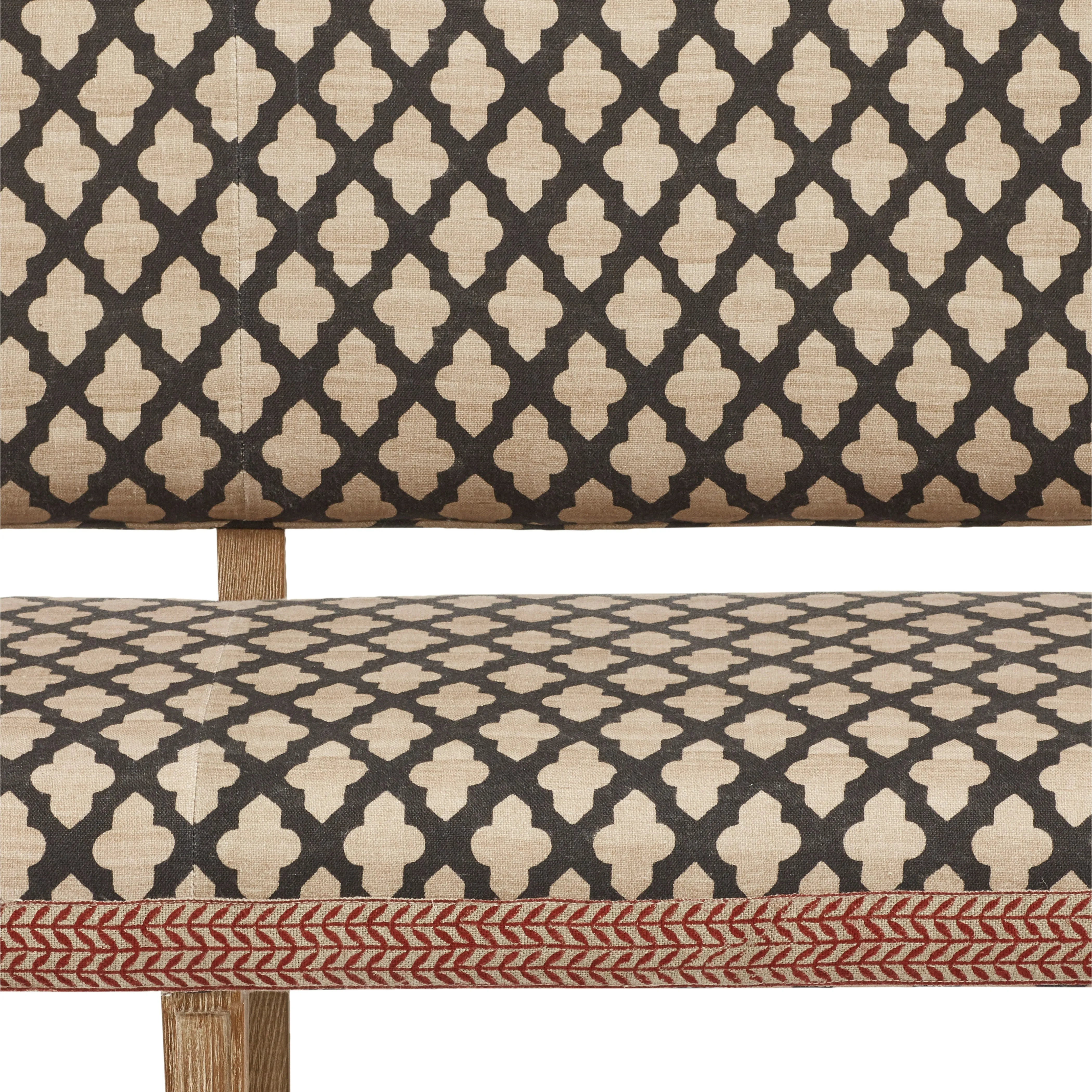 Camaret Serigraph Dining Bench - Black/Natural