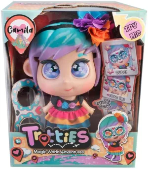 Camila, Mexico Doll from The Series of Drawings, with Traditional Country Costume, Catrina mask and Flowers in The Hair, Boys and Girls from 3 Years, Famous (TFT18000)