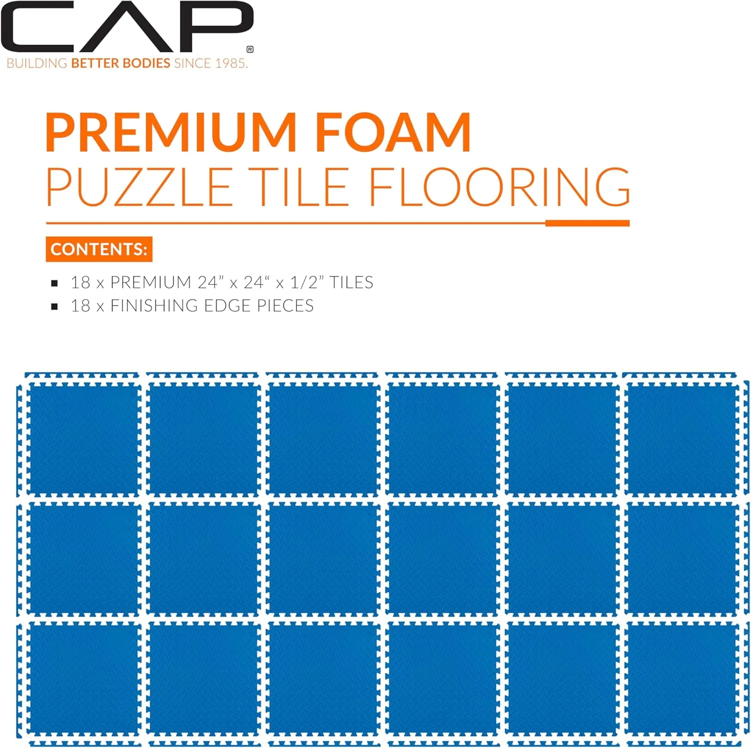 CAP Barbell Exercise Puzzle Mats Packs Tiles 24"x24" x 1/2" | Multiple Options
