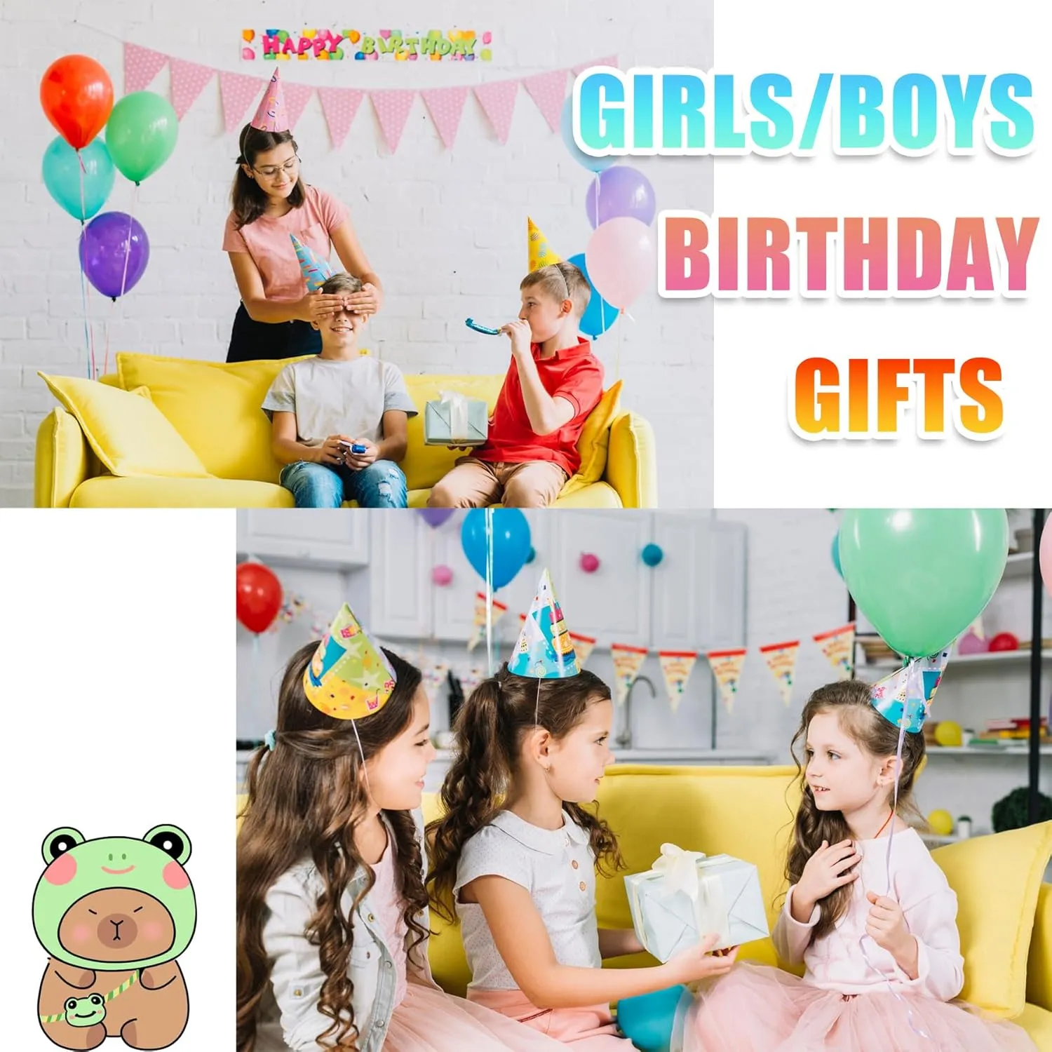 Capybara Plush with 9 pcs Clothes & Accessories, 10.2 in Cute Capybara Stuffed Animal Plush Toys, Dress Up Cute Plushies for Girls/Boys (Brown)