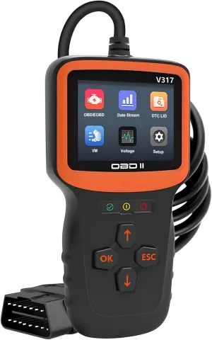 Car OBD2 Scanner Diagnostic Tool, Vehicle Check Engine Fault Code Readers, Data Clear I/M Readiness Automotive Error Scan Tool Accessories, Universal for SUV, Sedan, Truck