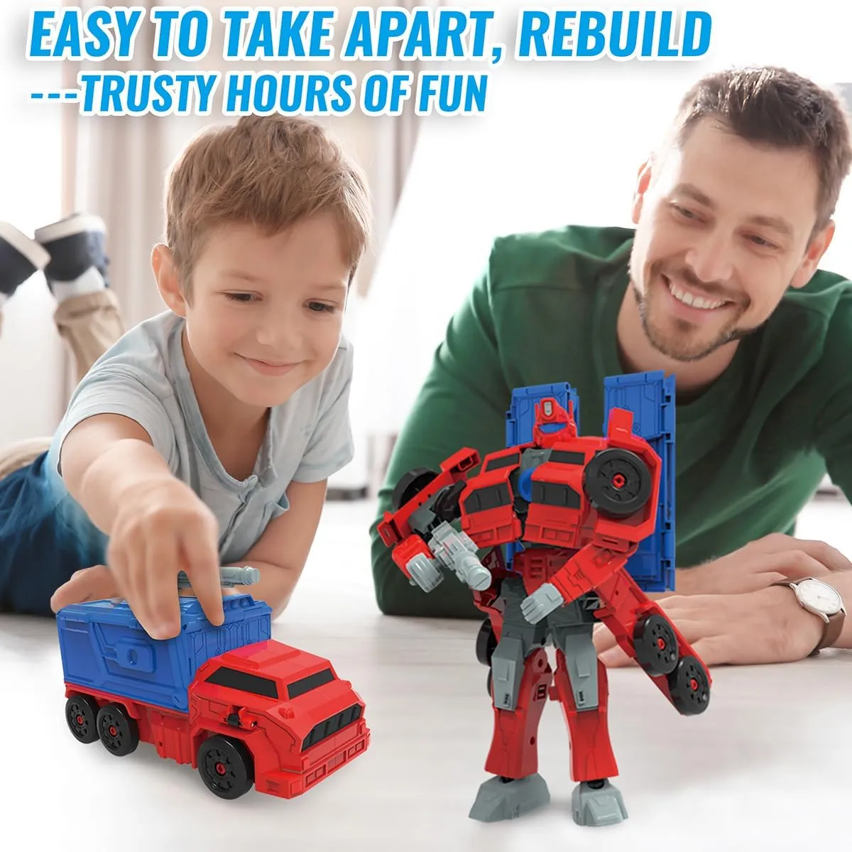 Car Robot Toys, 10“ Inch 2 in 1 Model Action Figures, Birthday Party Gifts Favors for Boys Age 5 6 7 8 9