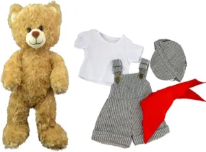 Caramel The Bear 16 Inch – Soft Teddy in Removable Train Conductor Outfit – Stuffed Animal for Kids, Cute Railway-Themed Gift for Rail Lovers & Collectors