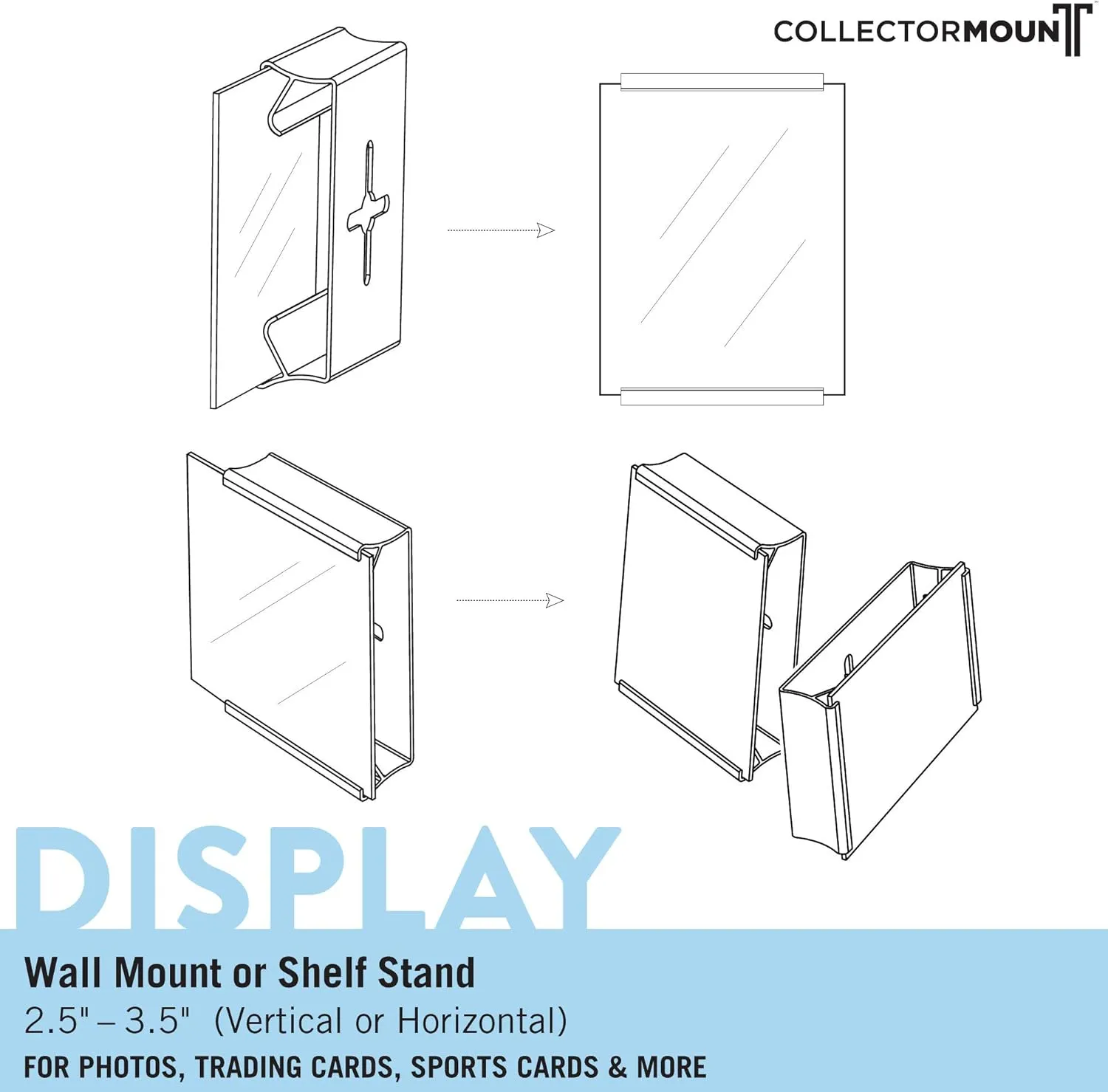 Card Mount Trading Cards Stand and Wall Mount, Invisible Display for Collectible Cards, 4 Pack