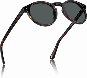 CARFIA Round Acetate Mens Sunglasses Polarized UV Protection Classic Retro Sun Glasses CA5289L