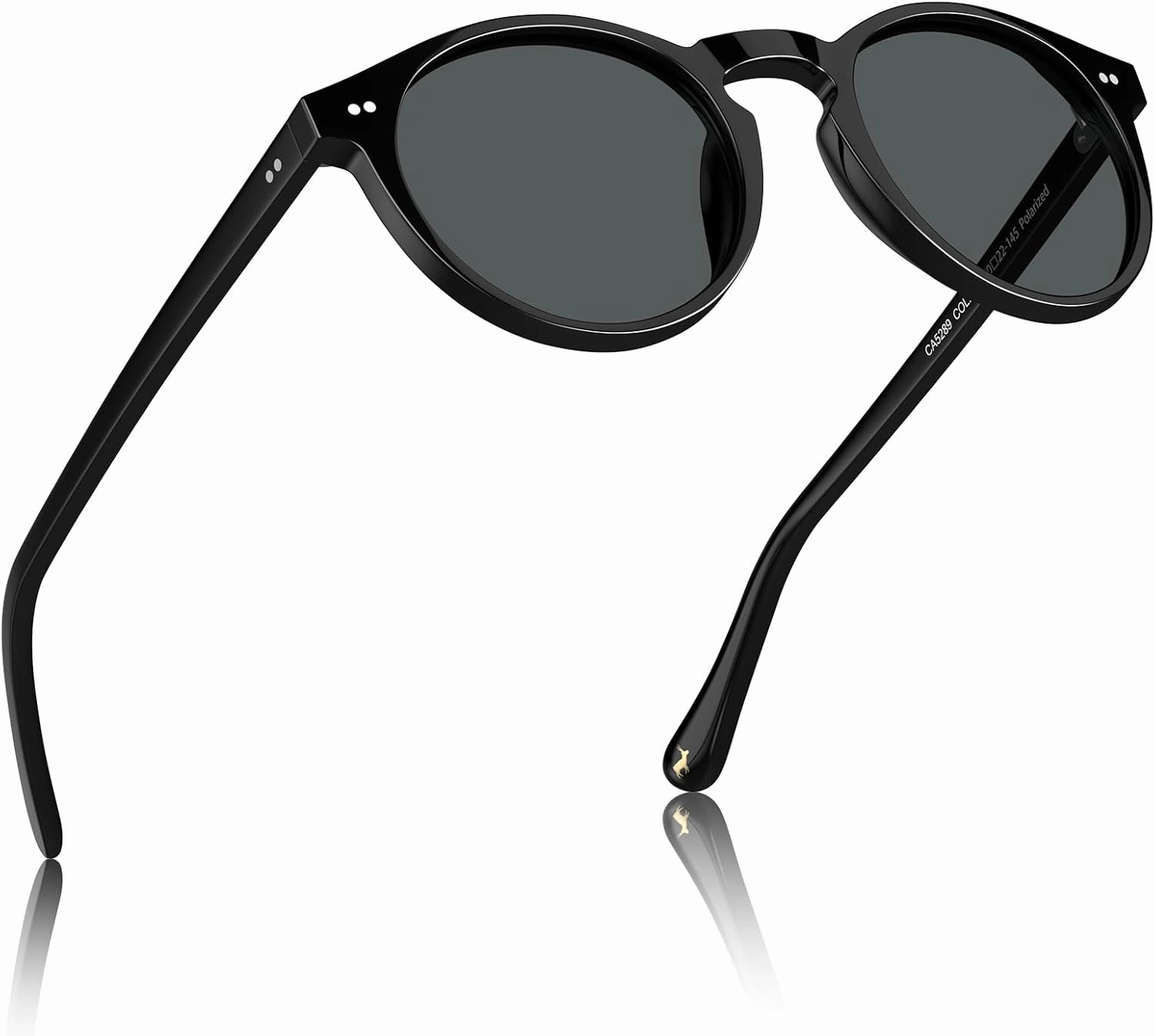 CARFIA Round Acetate Mens Sunglasses Polarized UV Protection Classic Retro Sun Glasses CA5289L