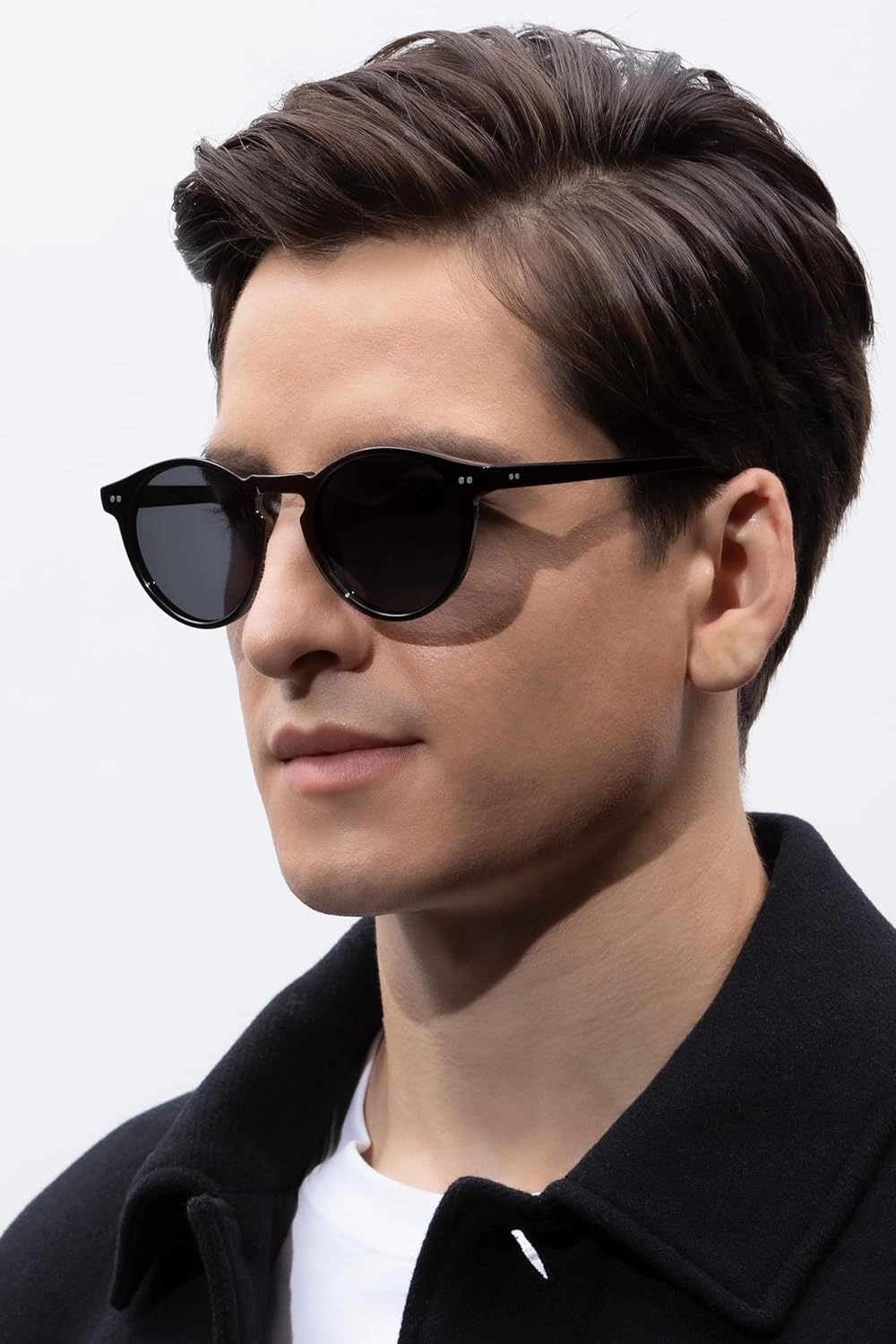 CARFIA Round Acetate Mens Sunglasses Polarized UV Protection Classic Retro Sun Glasses CA5289L