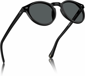 CARFIA Round Acetate Mens Sunglasses Polarized UV Protection Classic Retro Sun Glasses CA5289L