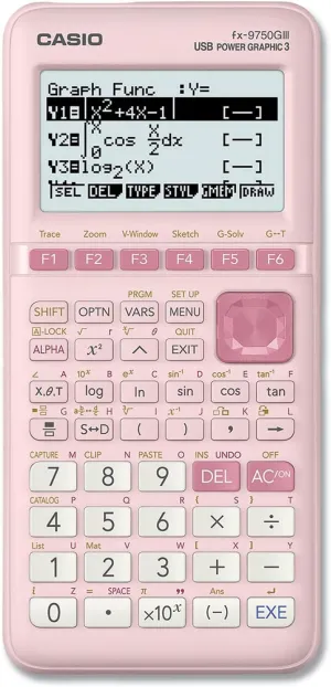 Casio fx-9750GIII Graphing Calculator | Natural Textbook Display | Python Programming | Ideal for Exams, STEM & Advanced Math | Pink