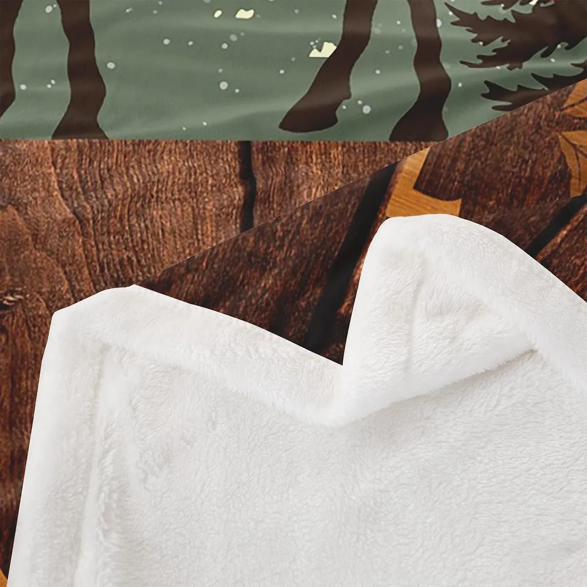 Castle Fairy Cute Giraffe Throw Blanket Queen Lodge Cabin Jungle Rustic Style Fleece Blanket for Kids Teens Adults Wild Animal Pine Trees Bed Blanket for Couch Bed Party