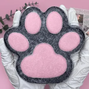 Cat Paw Squishy Big Fufu Squishies Giant Cat Paw Toy 5.5 Inch Large Paw Print Squishy Squeeze Toys Tangcii Pinch Family Silicone Stress Relief Cute Soft Sticky Toy for Adults Kids