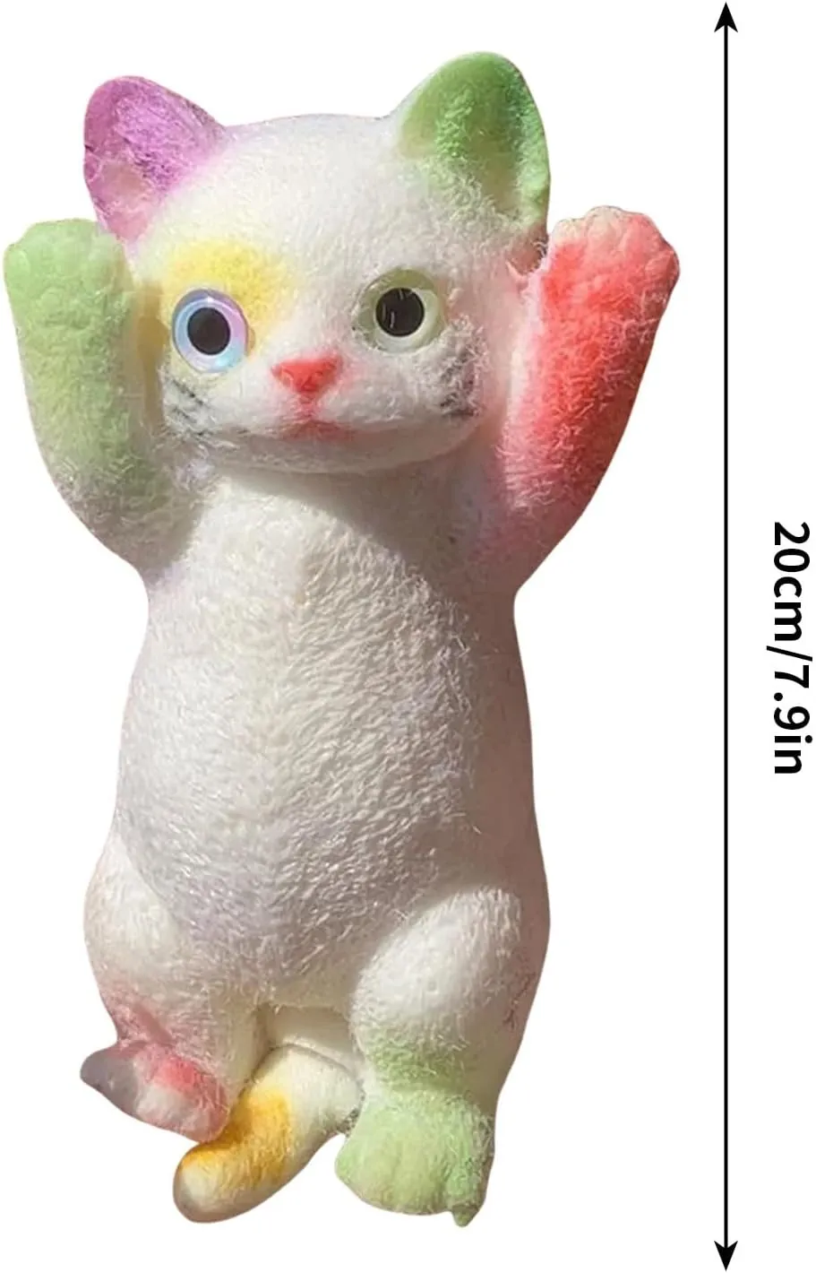 Cat Sticky Squishy Toys,Cute Cat Squishies Squeeze Soft Cat Squishies Relax Sensory,Squeeze Toy Gifts for Christmas Birthday Holiday (Colorful)