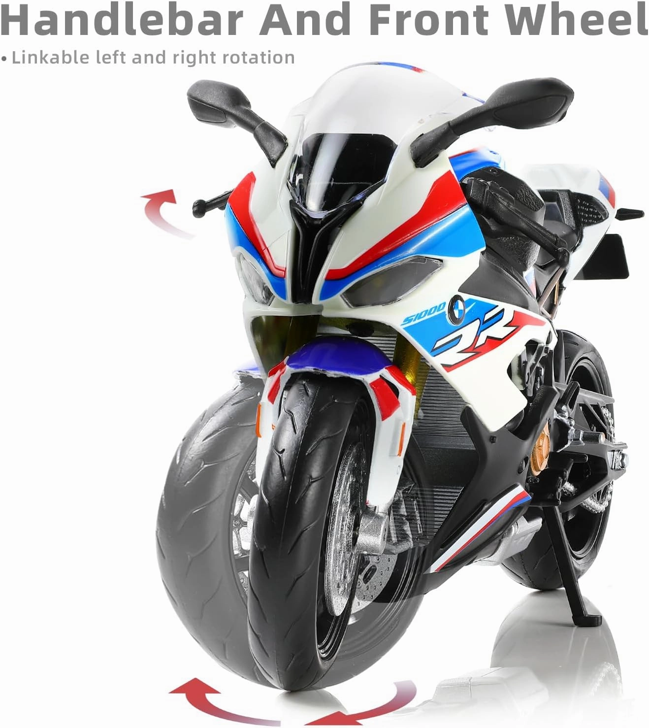 Celebrate Independence Day with 1:12 Motorcycle Model Toy for BMW S1000RR Metal Die-cast with Plastic Motorcycle Model Moto Gift for Adult(Ride for Freedom)