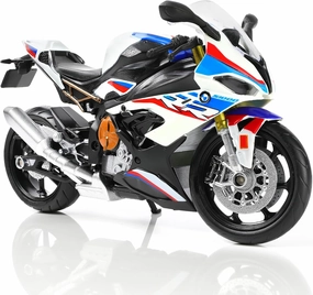 Celebrate Independence Day with 1:12 Motorcycle Model Toy for BMW S1000RR Metal Die-cast with Plastic Motorcycle Model Moto Gift for Adult(Ride for Freedom)