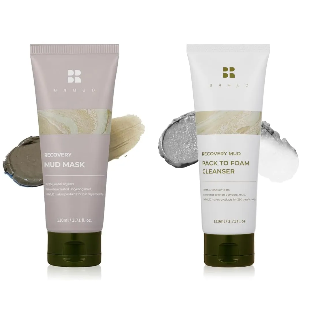Celeb's Choice Skin Care Bundle | Recovery Mud Clay Face Mask   Mud Pack to Foam Facial Cleanser | K-Mud Mask | Celeb Choice Mask | Celeb Choice Cleanser