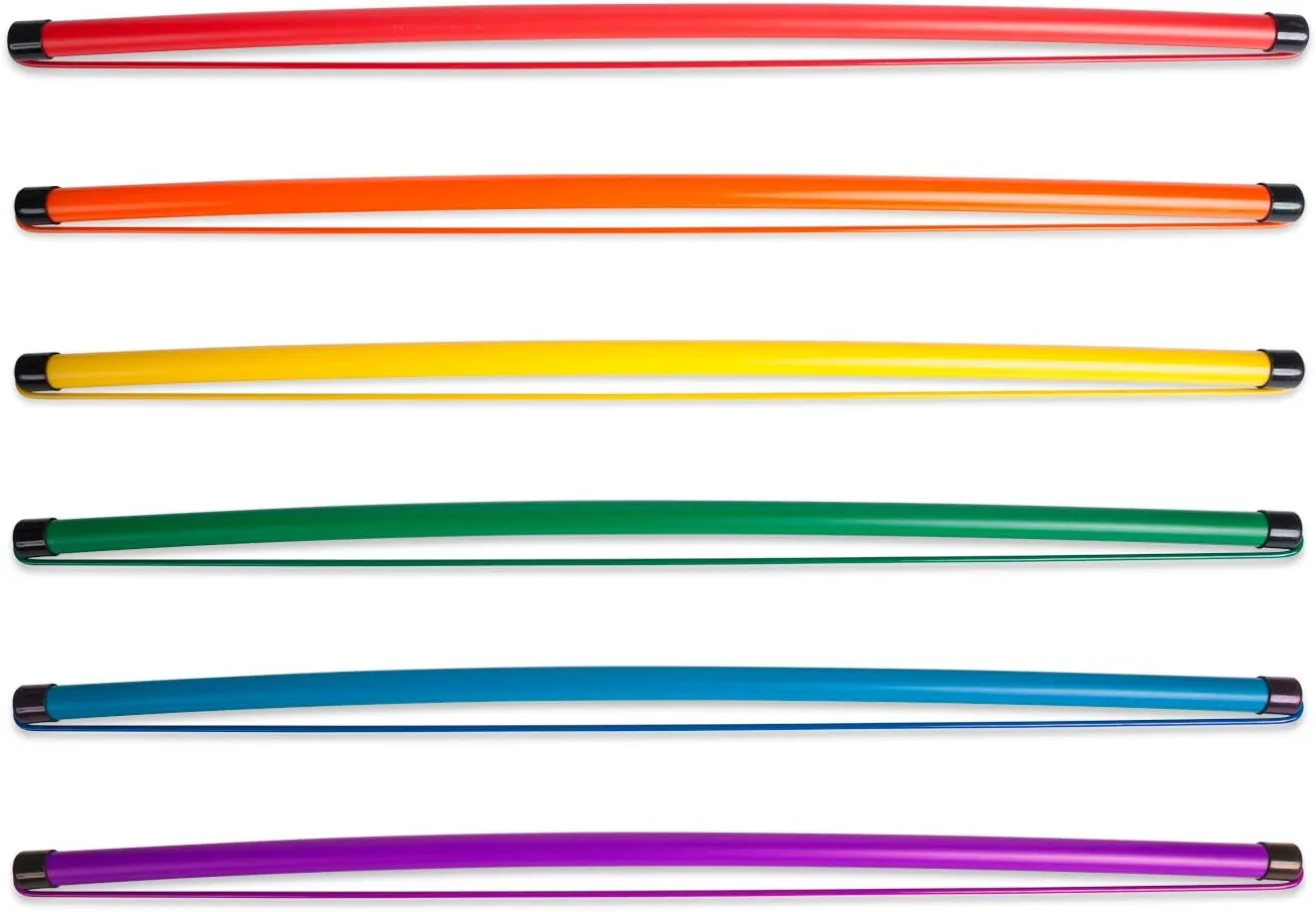 Champion Sports Kids Jump Rope: Set of 6 Jumping Ropes and Sticks for Fitness