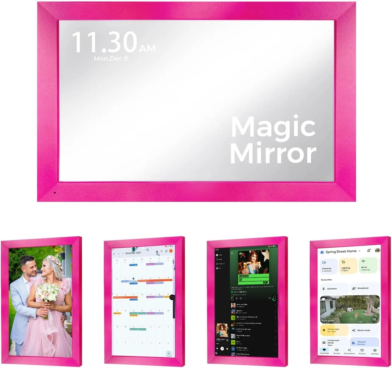 Changing 10.1 Ceci Smart Display | Magic Mirror Picture Frame丨Google Calendar&HomeHub&Assistant丨Smart TV丨Gift for Girl丨Music Mirror丨 Replace The Traditional Mirror