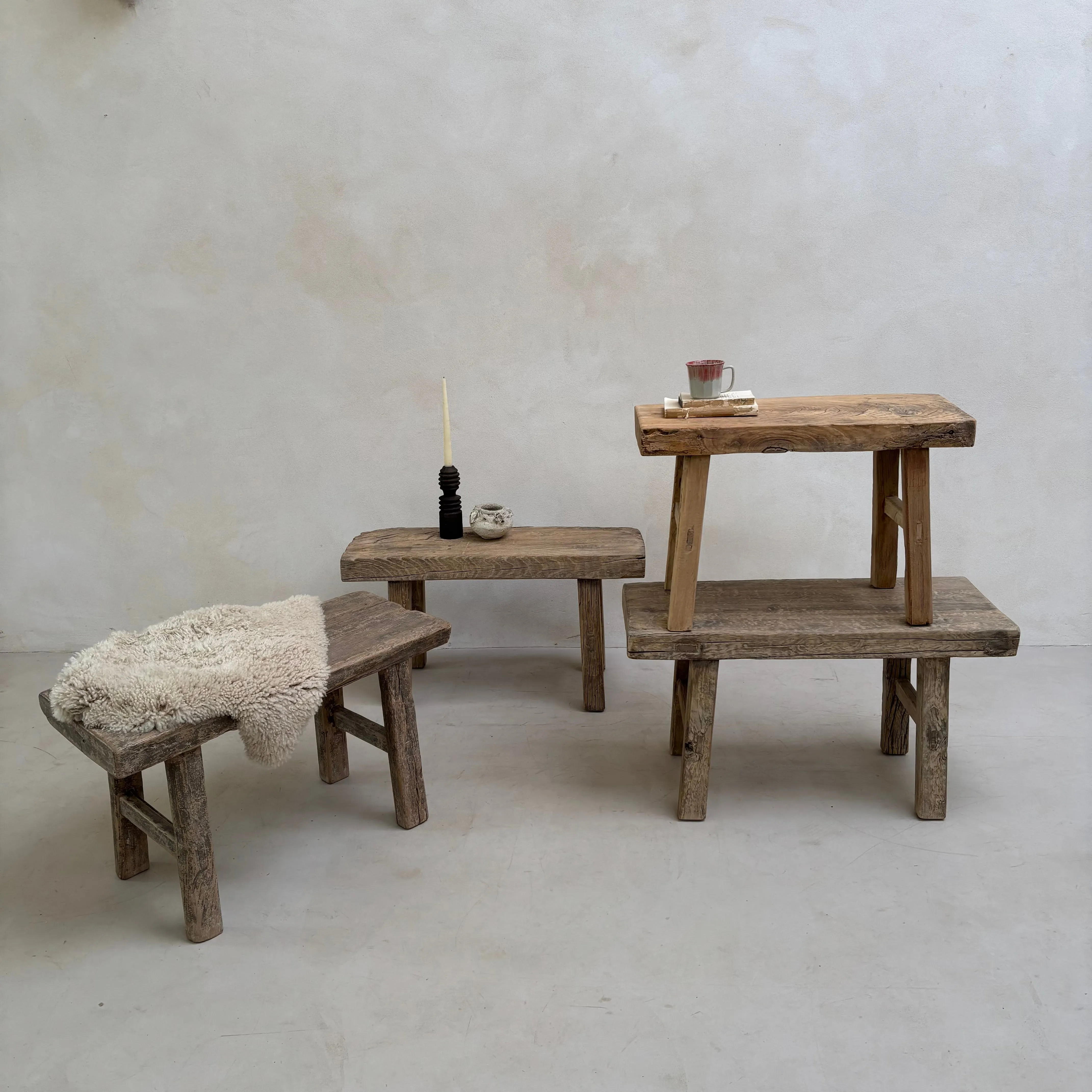 Choice of Rustic Antique Elm Bench