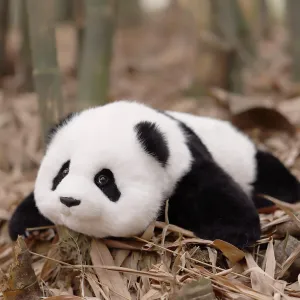Chongker Weighted Panda Stuffed Animals, Panda Plush for Companion “MengLan”, Handmade Realistic Giant Panda Plush 4 LBS, 18" Lifelike Animals
