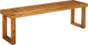 Christopher Knight Home Kemp Outdoor Acacia Wood Bench, Sandblast Natural Finish