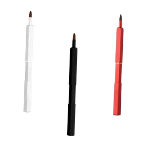 CLISPEED 3pcs Portable Retractable Lip Brushes Stretchable Makeup Applicators for Lipstick Eyeshadow Compact Cosmetic Tools for Easy Carrying for Makeup