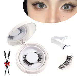 Co Magnetic Eyelashes with Applicator - Magnetic Eye Lashes, False Eye Lashes (Natural Style - B-2PCS)