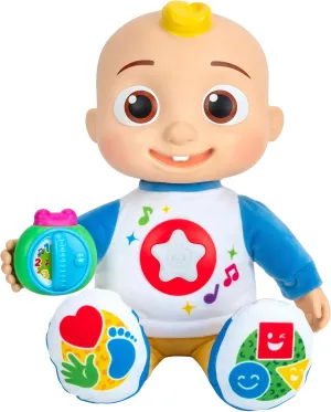 CoComelon Discover ‘N Play JJ - Explore Shapes, Colors, ABC’s, 123’s, Listen to 5 Fan-Favorite Songs, and 50  Phrases - Feature Plush 10” JJ Doll for Kids and Preschoolers - 18 Months  
